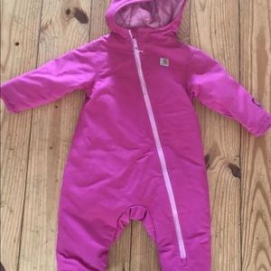 Kids Pink Imsulated 8M Carhartt snow suit